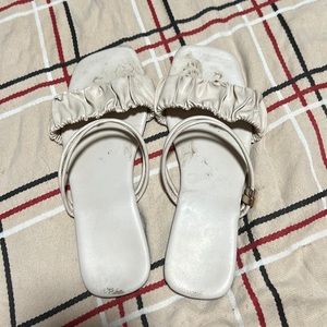 white sandals
